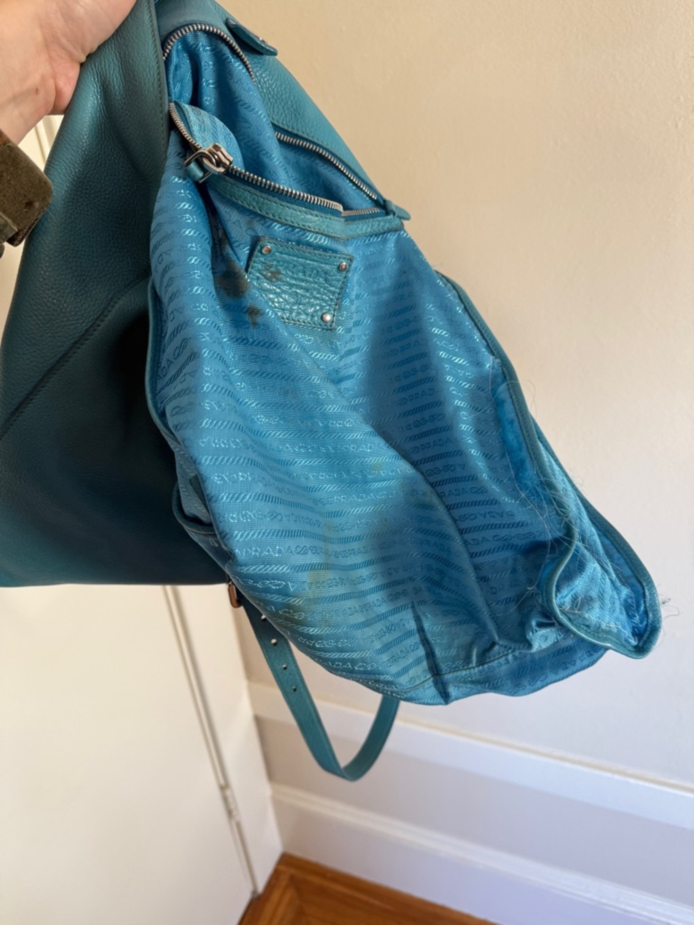 Prada Vitello Daino Open Shopper Tote Bag - Picture 12 of 16